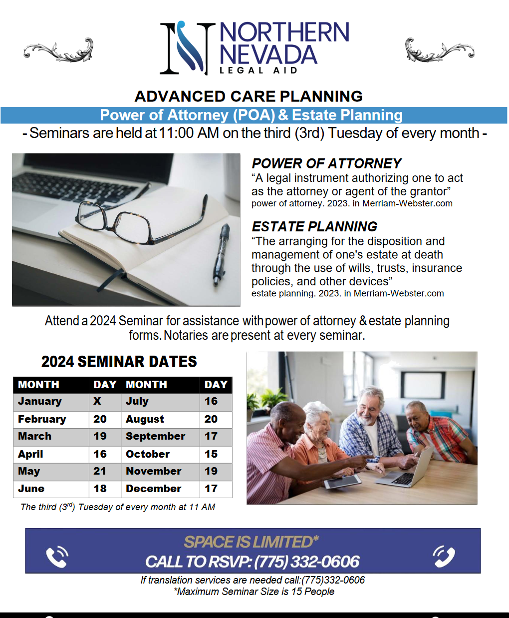 Power of Attorney & Estate Planning Seminar Flyer